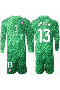 Atletico Madrid Jan Oblak #13 Keeper Babyklær Borte Fotballdrakt til barn 2024-25 Lange ermer (+ Korte bukser)